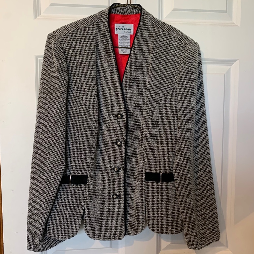 Vintage Black and White Blazer